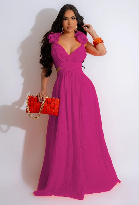 Endless maxi dress fuchsia